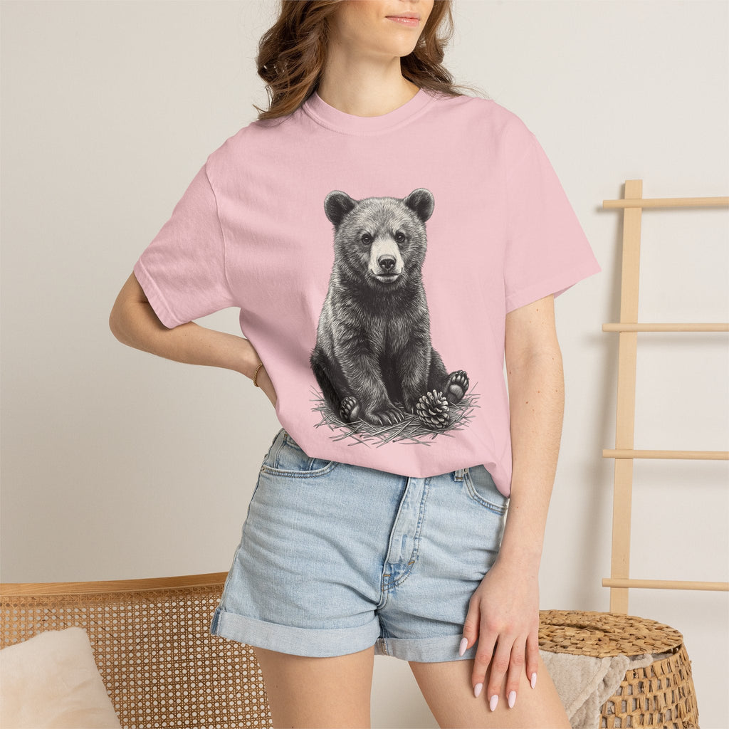 Bear Baby Shirt Animals Fauna Gift Women Sketch Tee Cub product image 12