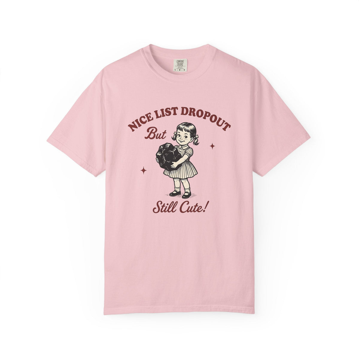 Girl With Coal Shirt Christmas Comedy Gift for Women Rustic product image 3
