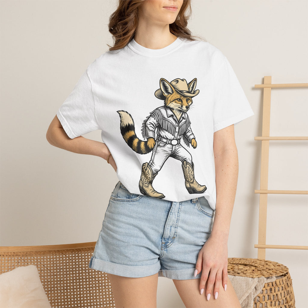 Fox Cowgirl Shirt Fauna Gift for Women Hand Drawn Tee Vixen product image 6