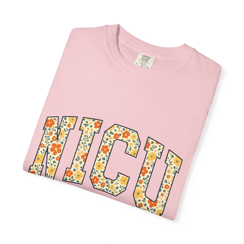 Floral Varsity Letters Boho T-Shirt – Nurse Pride Flower product image 11