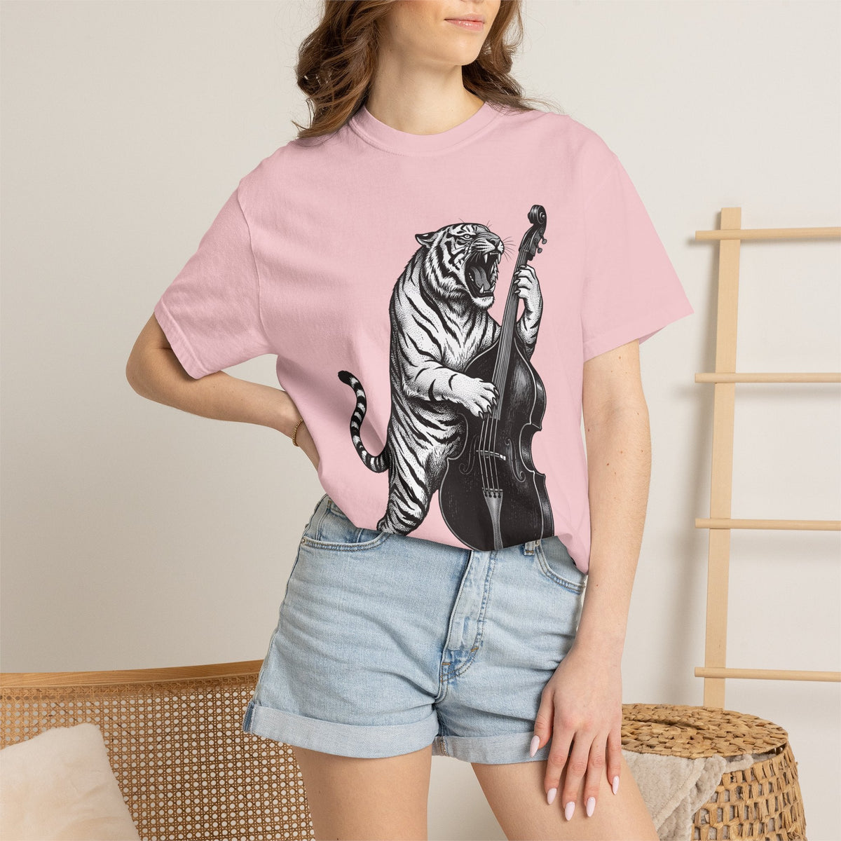 Tiger Double Bass Shirt Funny Sound Unisex Gift product image 12
