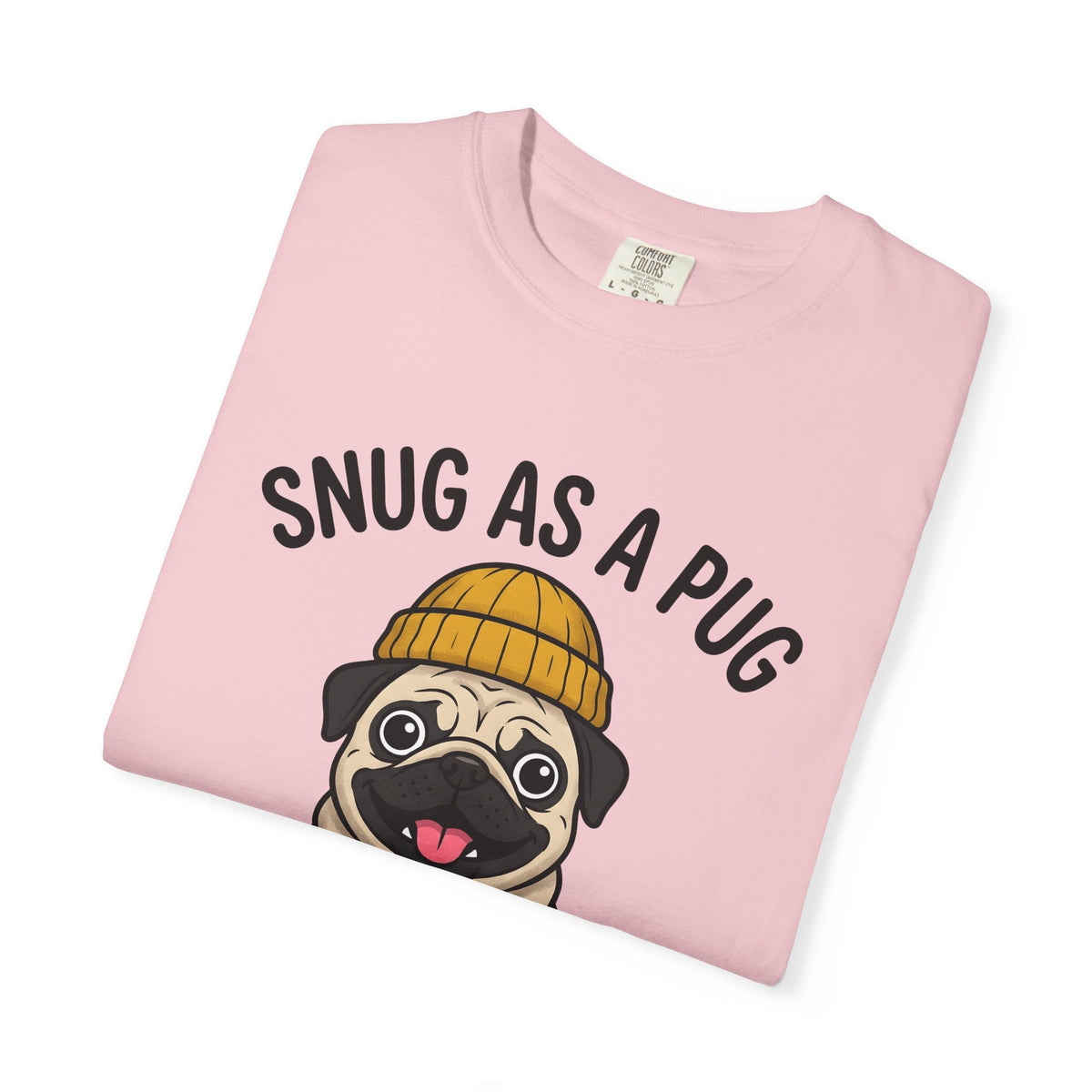Pug Dog Shirt Dog Humor Gift Women Cartoon Tee Puggle T-Shirt Dog Fan Comic Graphic Tshirt Hand Drawn Beanie Hat Tshirt