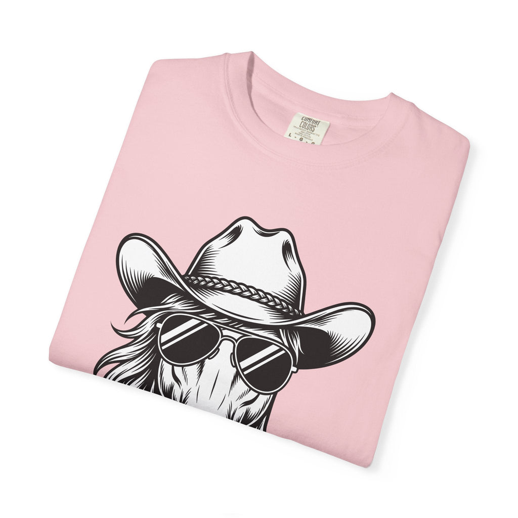Horse Hat Cowboy Shirt Cowgirl Leather Gift for Women Line Art Tee Cowboy