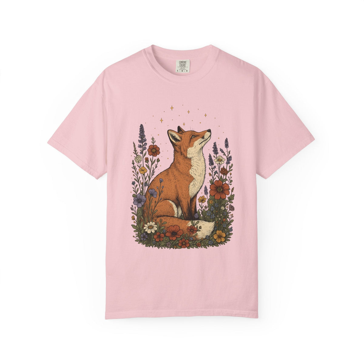Fox Blossom Shirt Animals & Flowers Trees Unisex Gift Folk product image 3