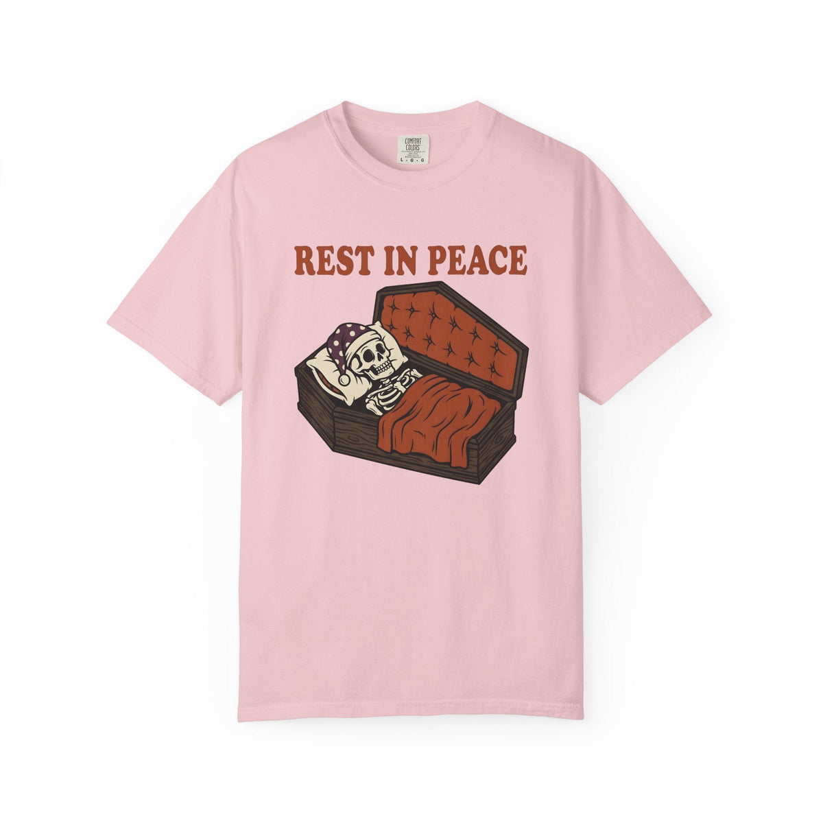 Skull Casket Comic T-Shirt – Halloween Coffin Horror product image 3