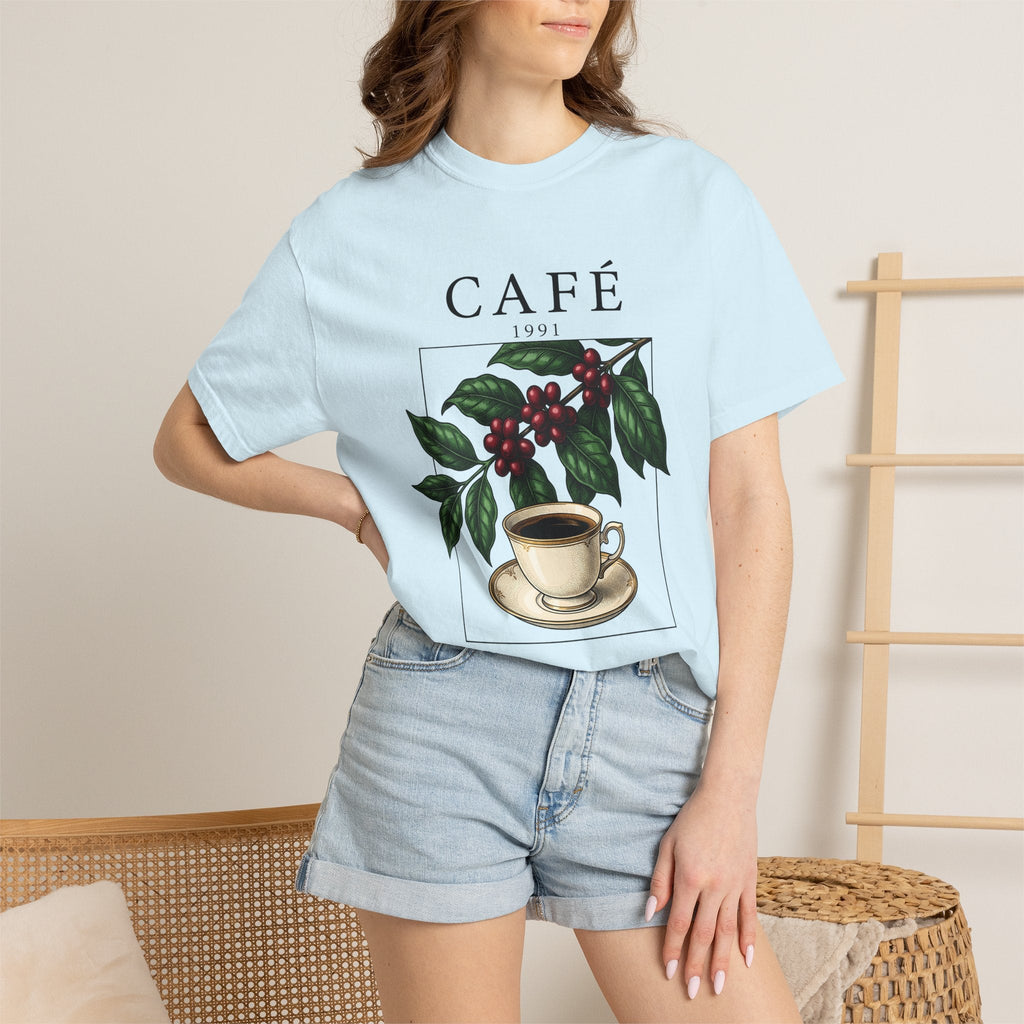 Espresso Cup Shirt Coffee Floral Unisex Gift Nostalgic Tee Coffee Mug T-Shirt