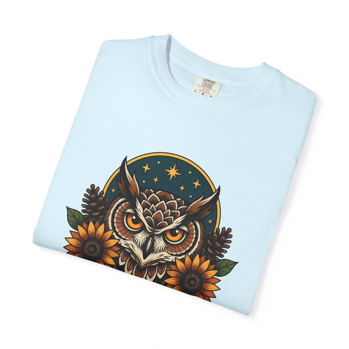 Owl Sunflower Tribal T-Shirt – Fall Autumn Wilderness Art product image 8