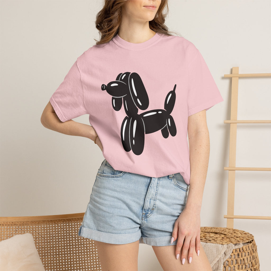 Balloon Puppy Shirt Cute Pets Unisex Gift Simple Tee Dog product image 12