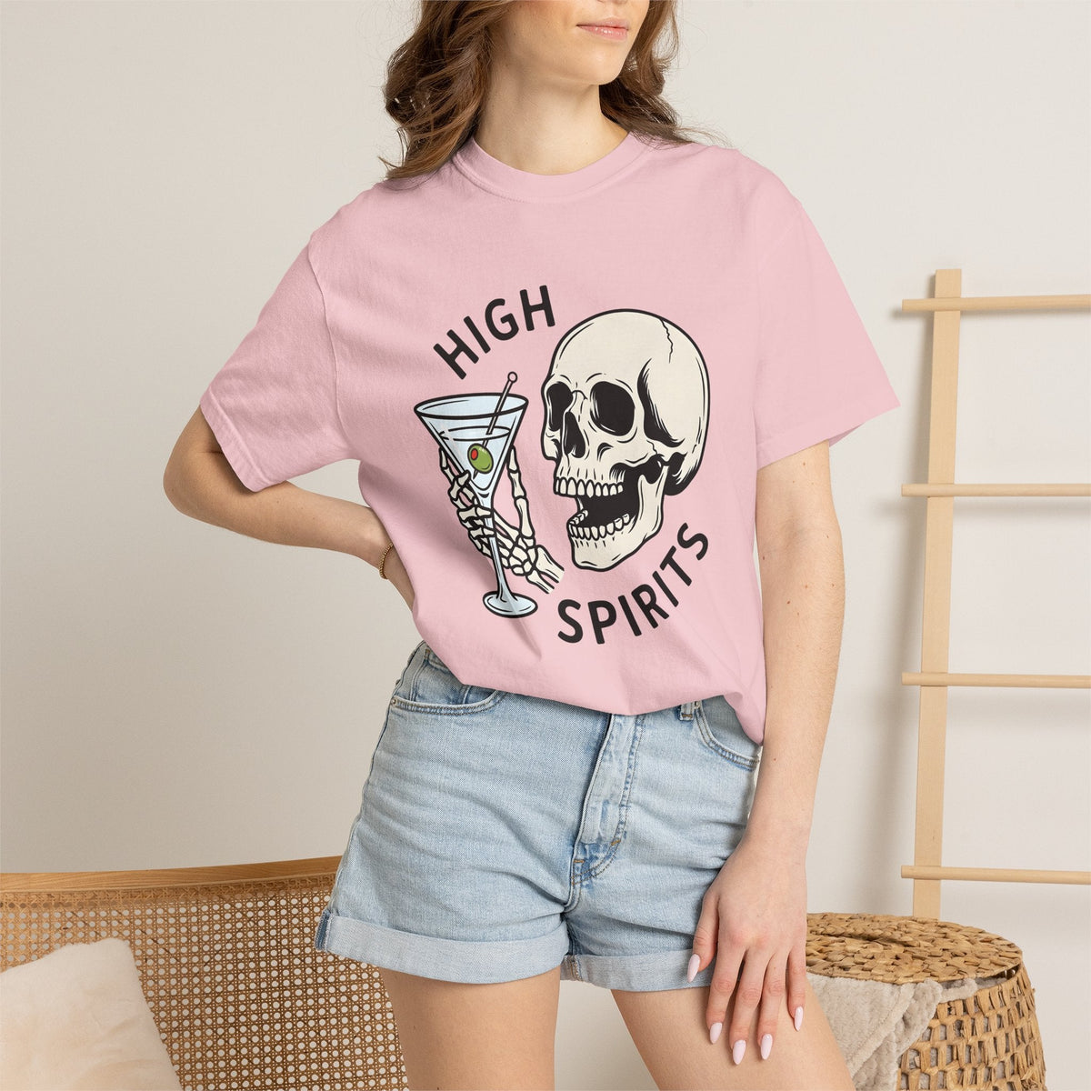 Skull Martini Glass Shirt Drinks Halloween Decorations product image 12