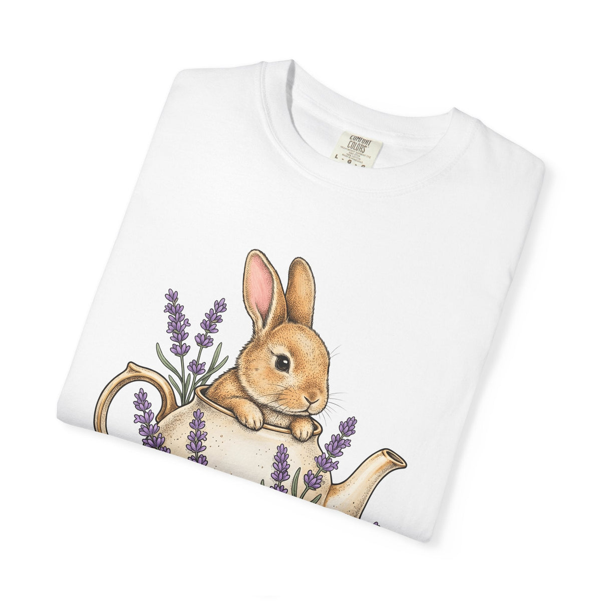Bunny Kettle Shirt Animals & Flowers Rustic Gift Women product image 5