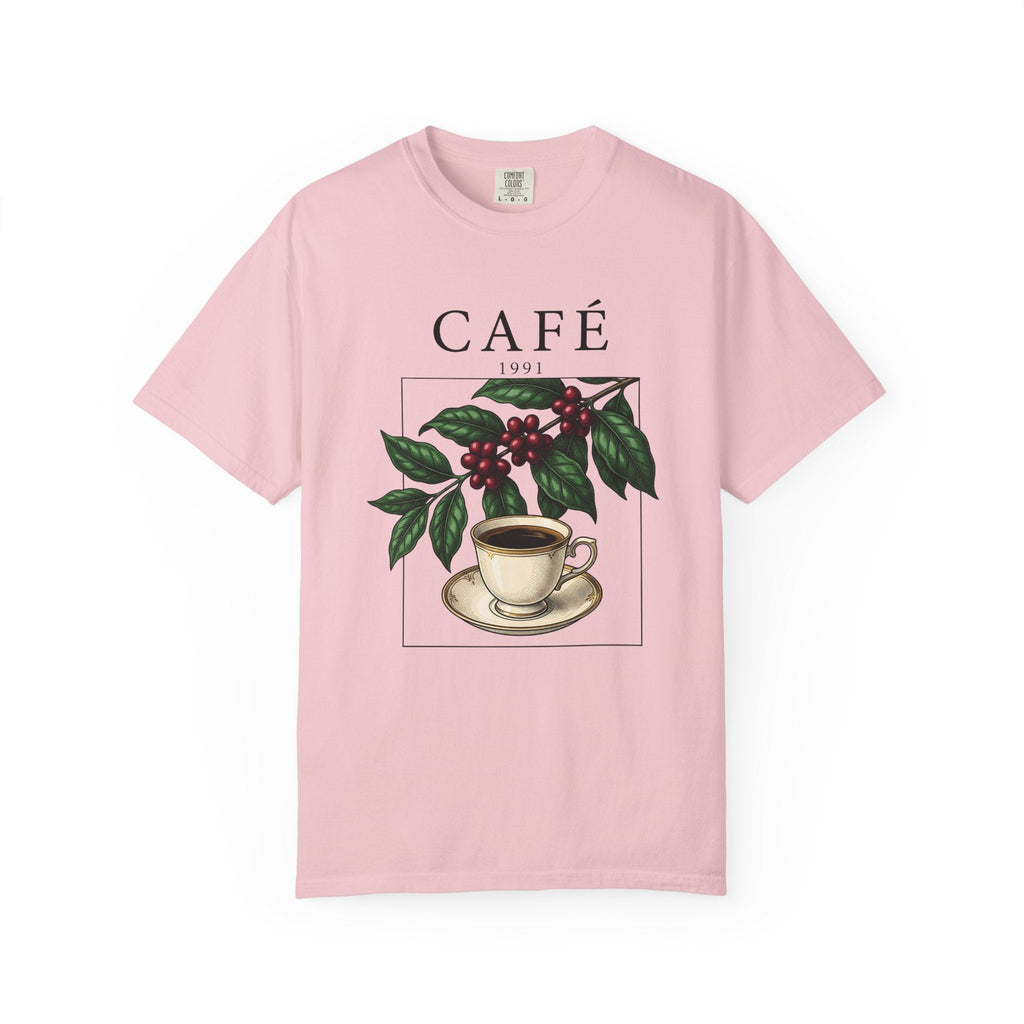 Espresso Cup Shirt Coffee Floral Unisex Gift Nostalgic Tee Coffee Mug T-Shirt