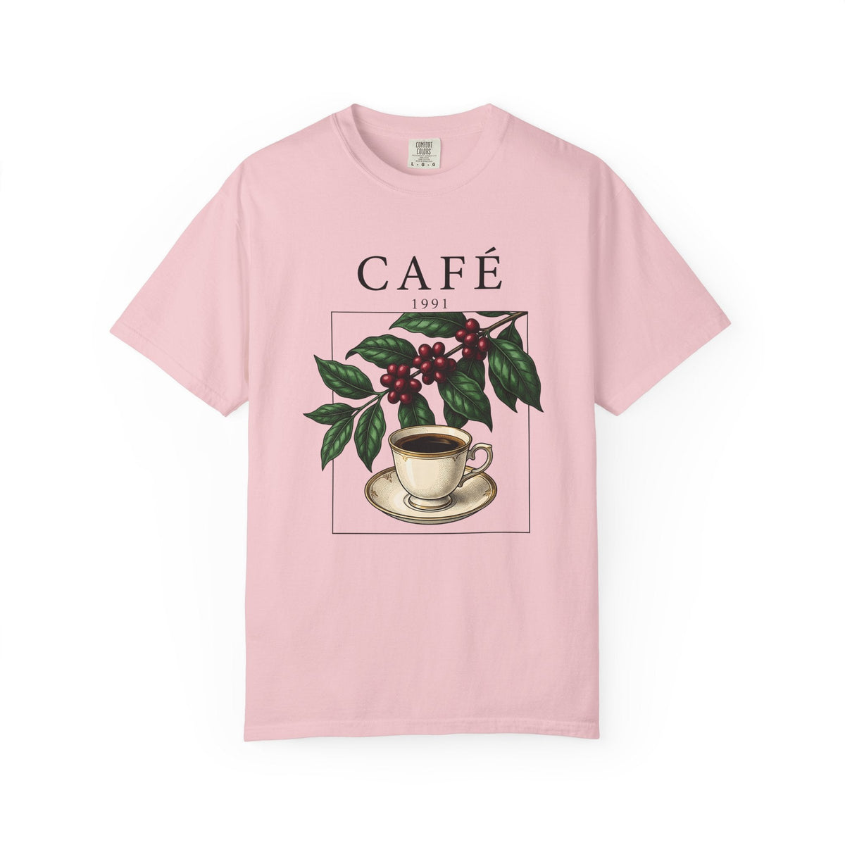 Espresso Cup Shirt Coffee Floral Unisex Gift Nostalgic Tee Coffee Mug T-Shirt