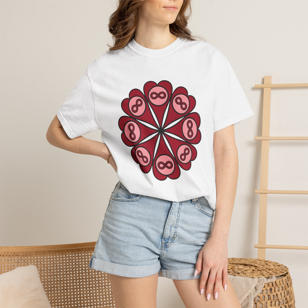 Love Mandala Shirt Boho Chic Romance Unisex Gift Simple Tee product image 6