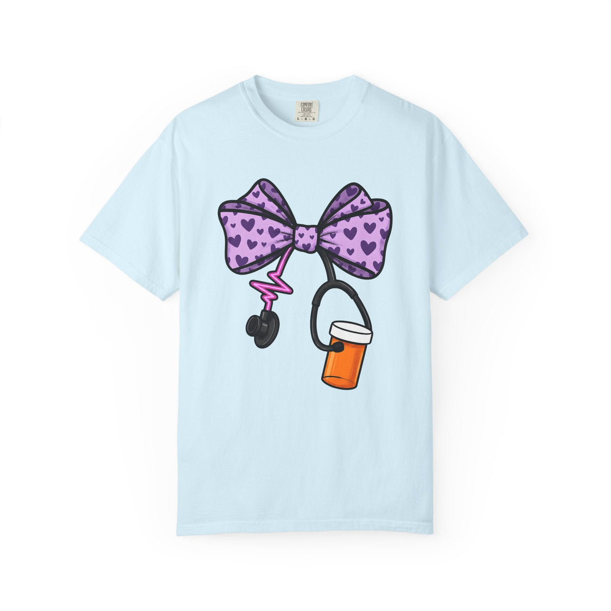 Heart Bow Stethoscope Shirt Nurses Clinic Unisex Gift product image 2