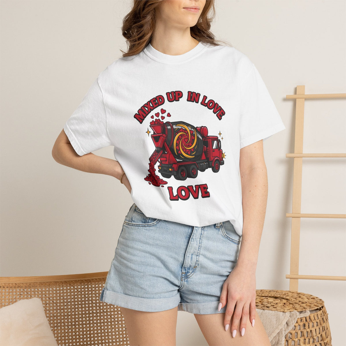 Concrete Truck Hearts Shirt St. Valentine's Day Satire product image 6