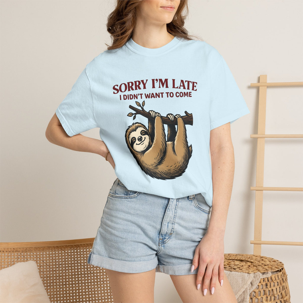 Sloth Branch Shirt Comedy Unisex Gift Doodle Tee T-Shirt Fan product image 9