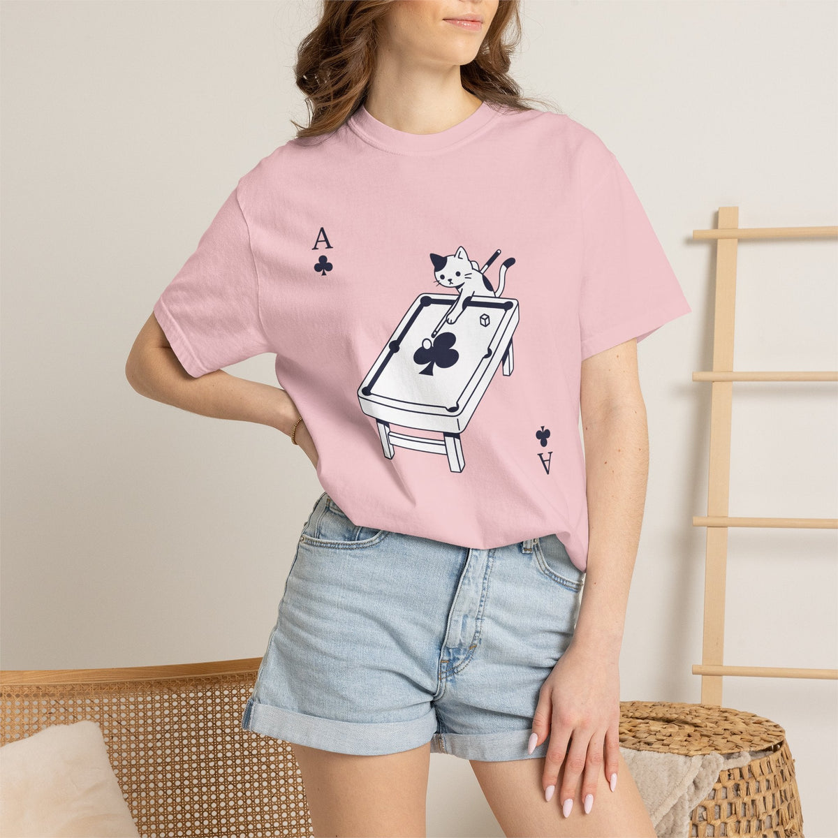 Cat Pool Table Shirt Gaming Unisex Gift Kawaii Tee Billiard product image 12