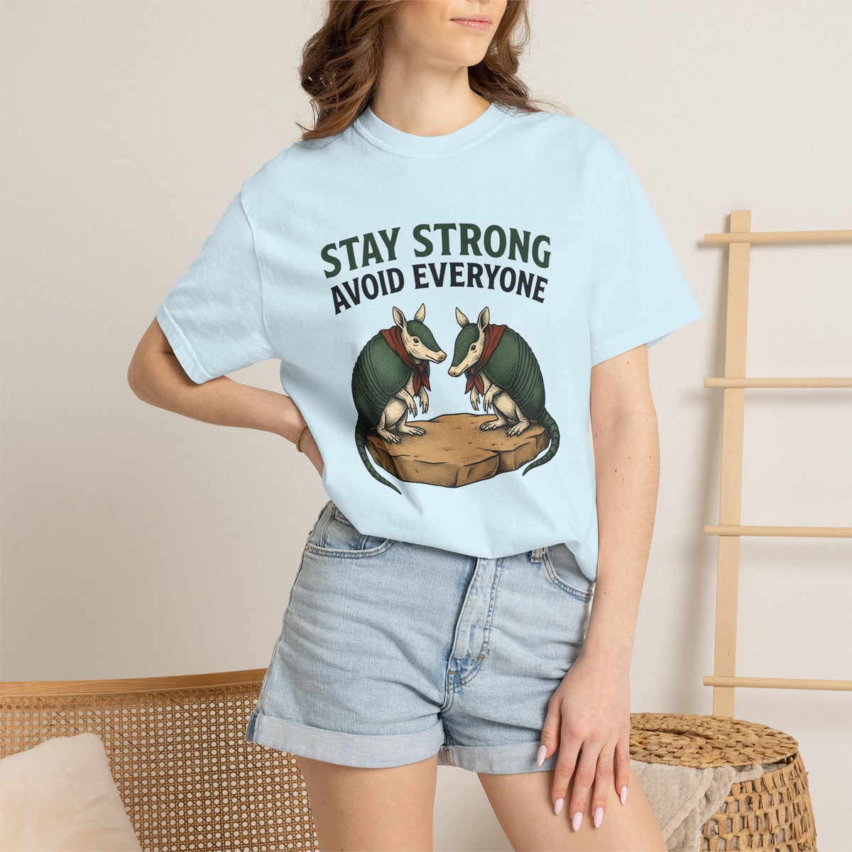 Armadillo Illustration Shirt Boho Chic Wildlife Unisex Gift product image 9