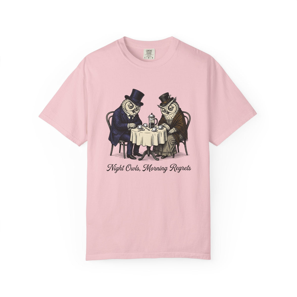 Owl Tea Gathering Shirt Coffee Wildlife Unisex Gift Retro product image 3