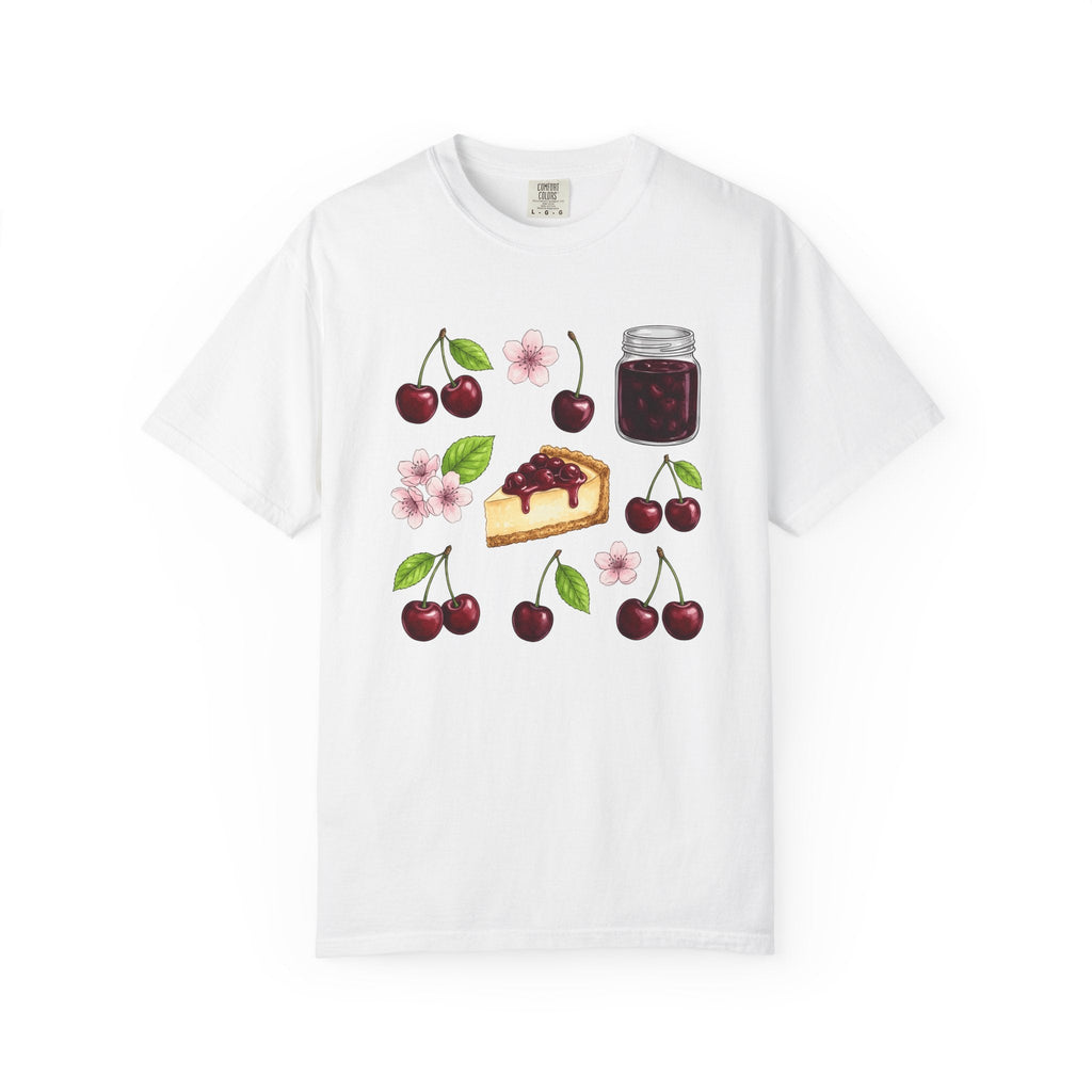 Cherry Tart Shirt Desserts Confections Unisex Gift Line Art product image 1