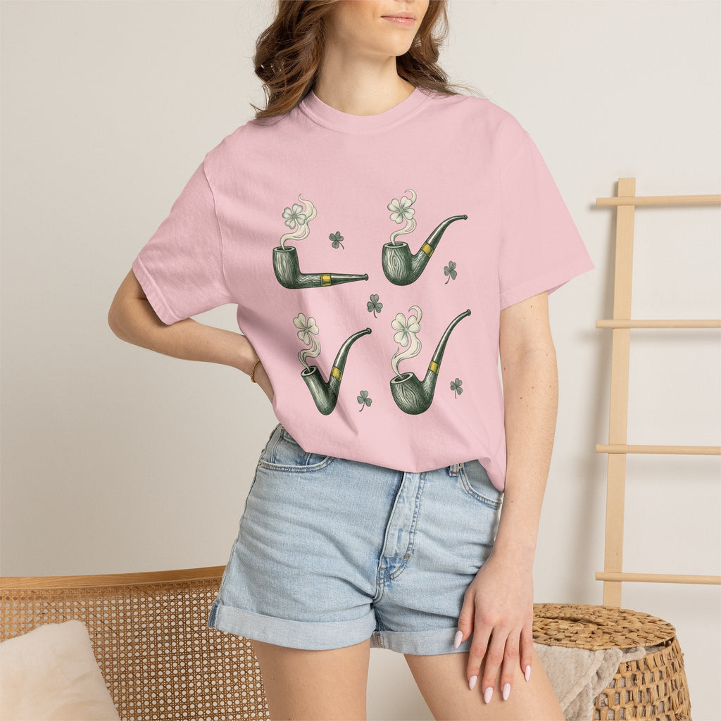 Tobacco Pipe Clover Shirt St Patrick's Day Celtic Unisex product image 12