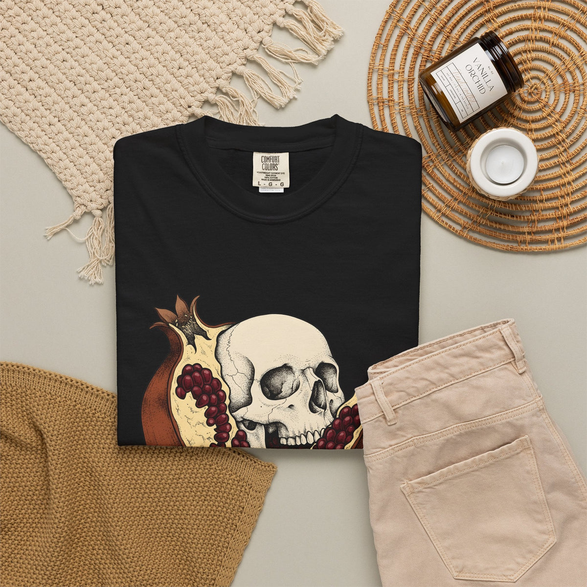 Skull Pomegranate Shirt Funny Paranormal Unisex Gift product image 16