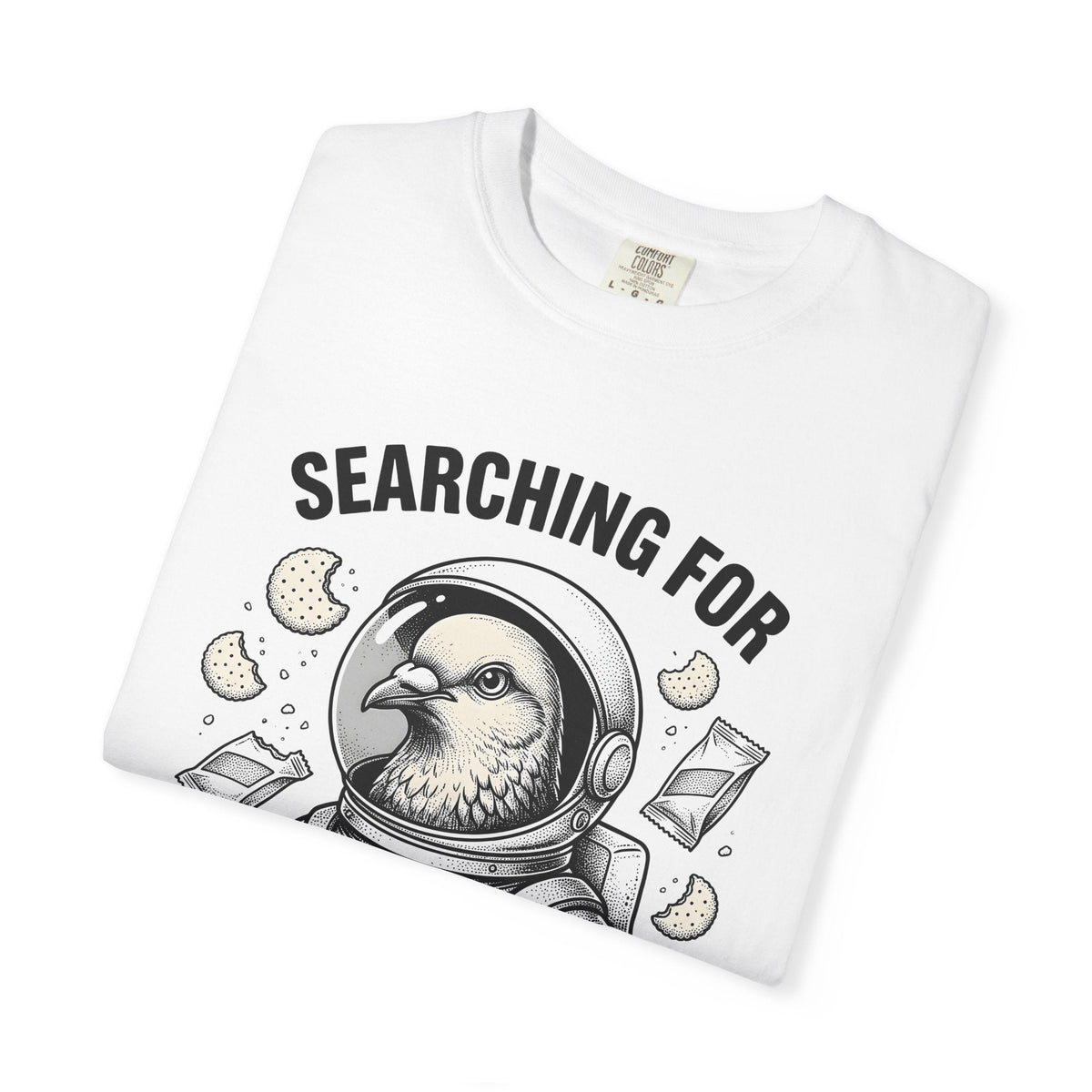 Space Bird Cartoon T-Shirt – Funny Pet Comic Design, Unisex product image 5