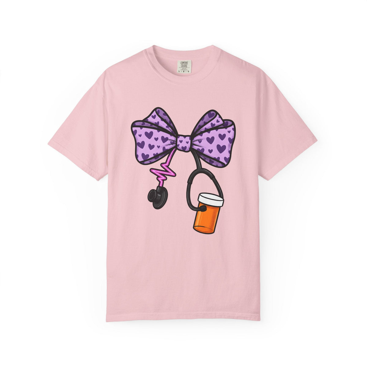 Heart Bow Stethoscope Shirt Nurses Clinic Unisex Gift product image 3