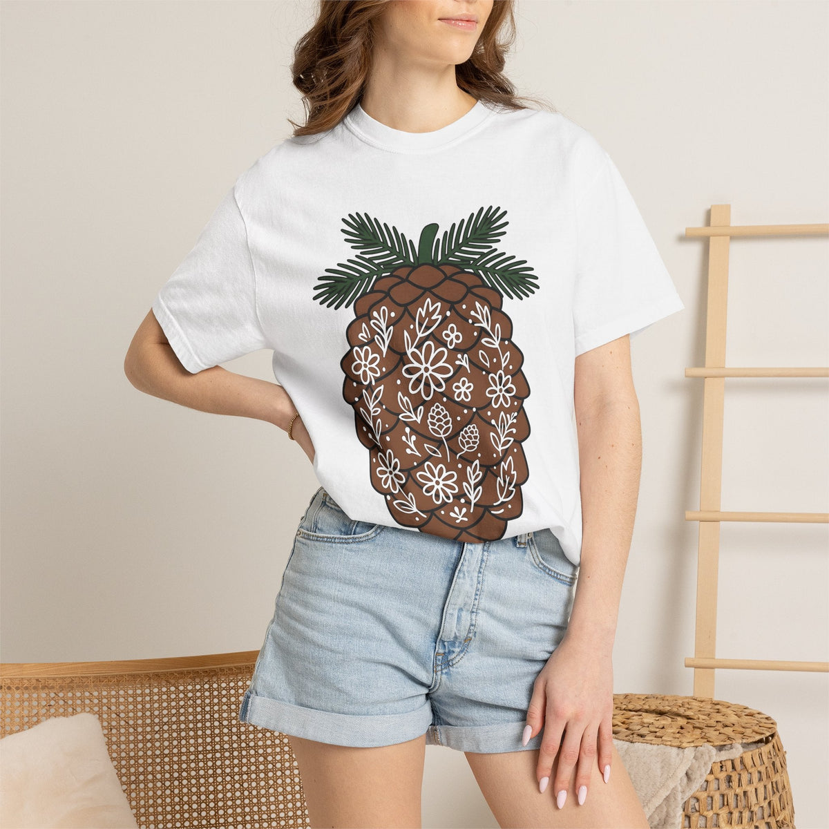 Pine Cone Shirt Holiday Wildlife Unisex Gift Farmhouse Tee product image 6