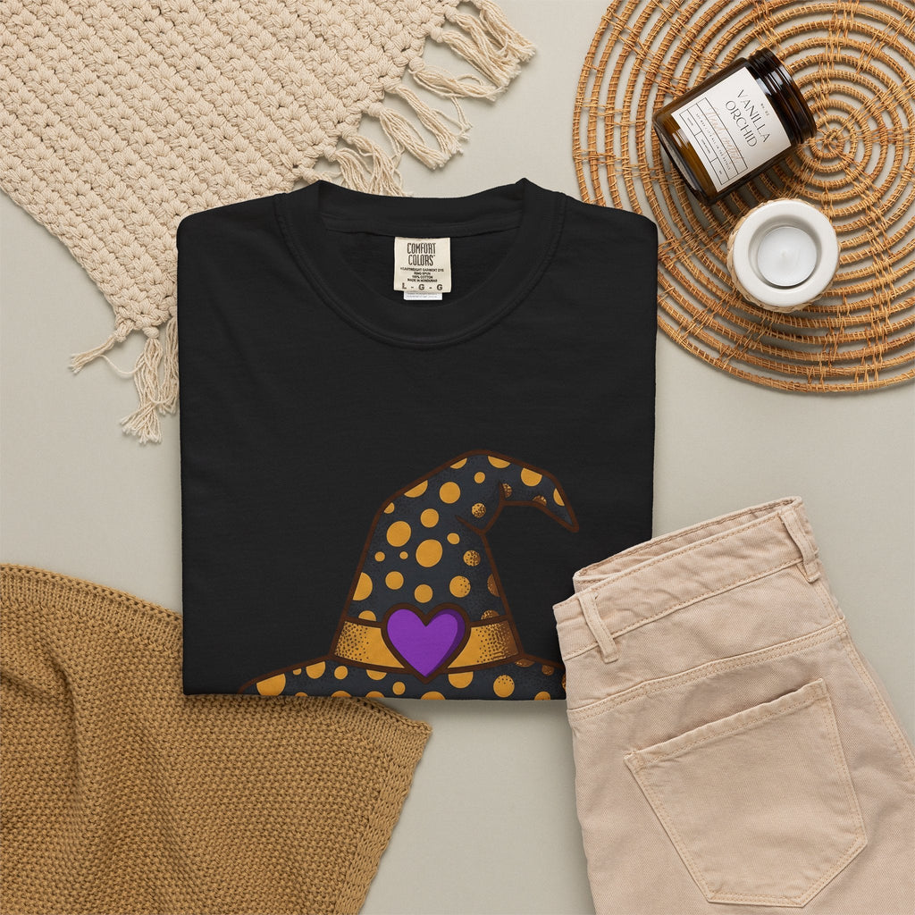 Witch Hat Shirt Halloween Enchantment Unisex Gift Playful Tee Pointy Hat T-Shirt