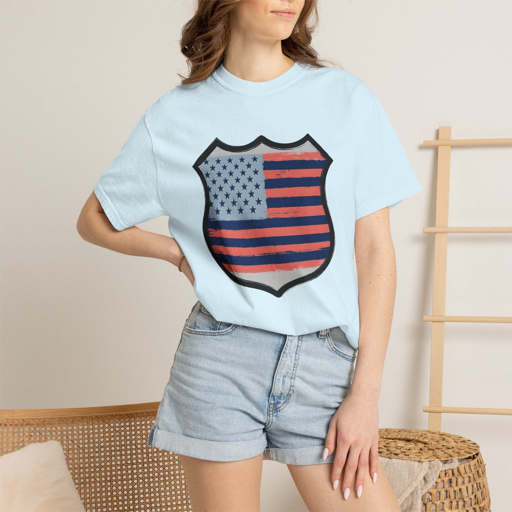 American Flag Badge Shirt America Patriotic Unisex Gift product image 9