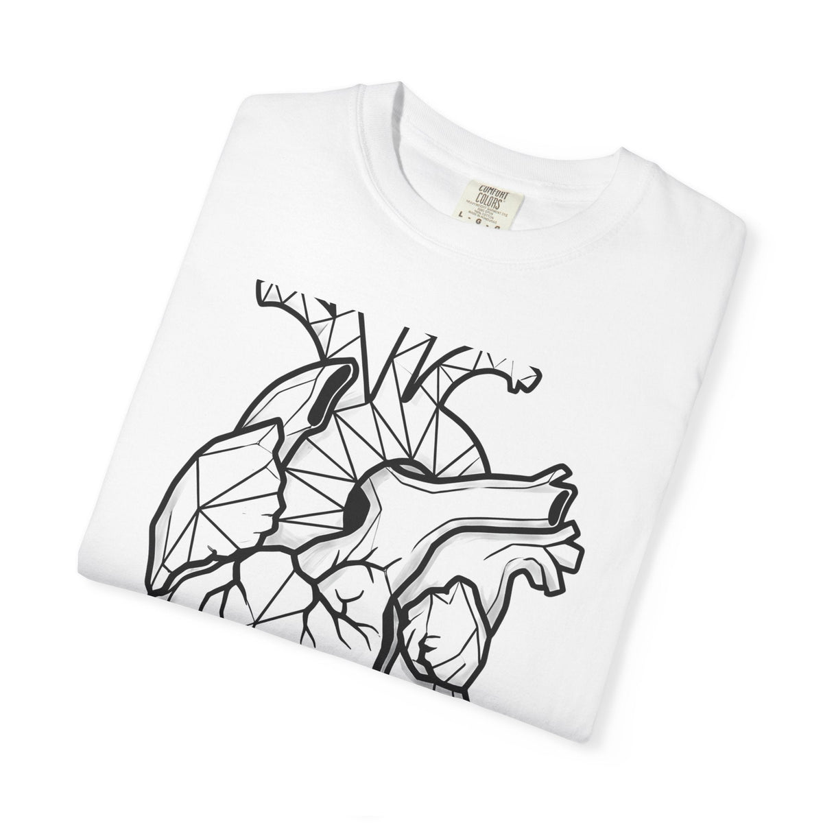 Angular Heart Shirt Boho Chic Ink Gift Women Sketch Tee product image 5