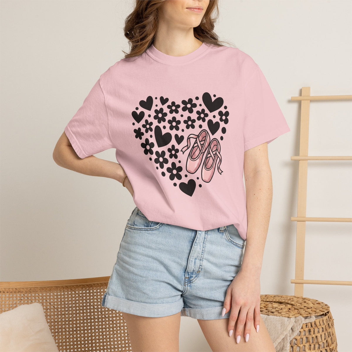 Ballet Shoes Shirt Moms Dance Gift for Women Cute Tee Pointe Shoes T-Shirt