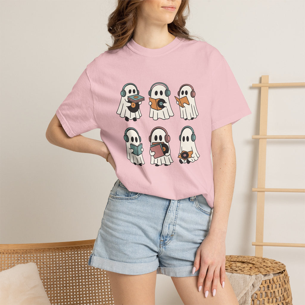 Ghost Music Shirt Halloween Unisex Gift Cartoon Tee Spirit product image 12