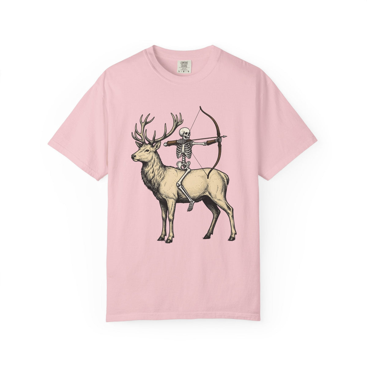 Skull Stag Antlers Retro T-Shirt – Gothic Autumn Fall product image 3