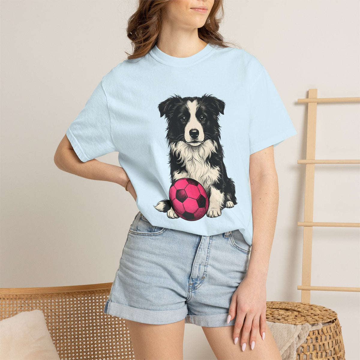 Border Collie Shirt Dog Sports Unisex Gift Hand Drawn Tee product image 9