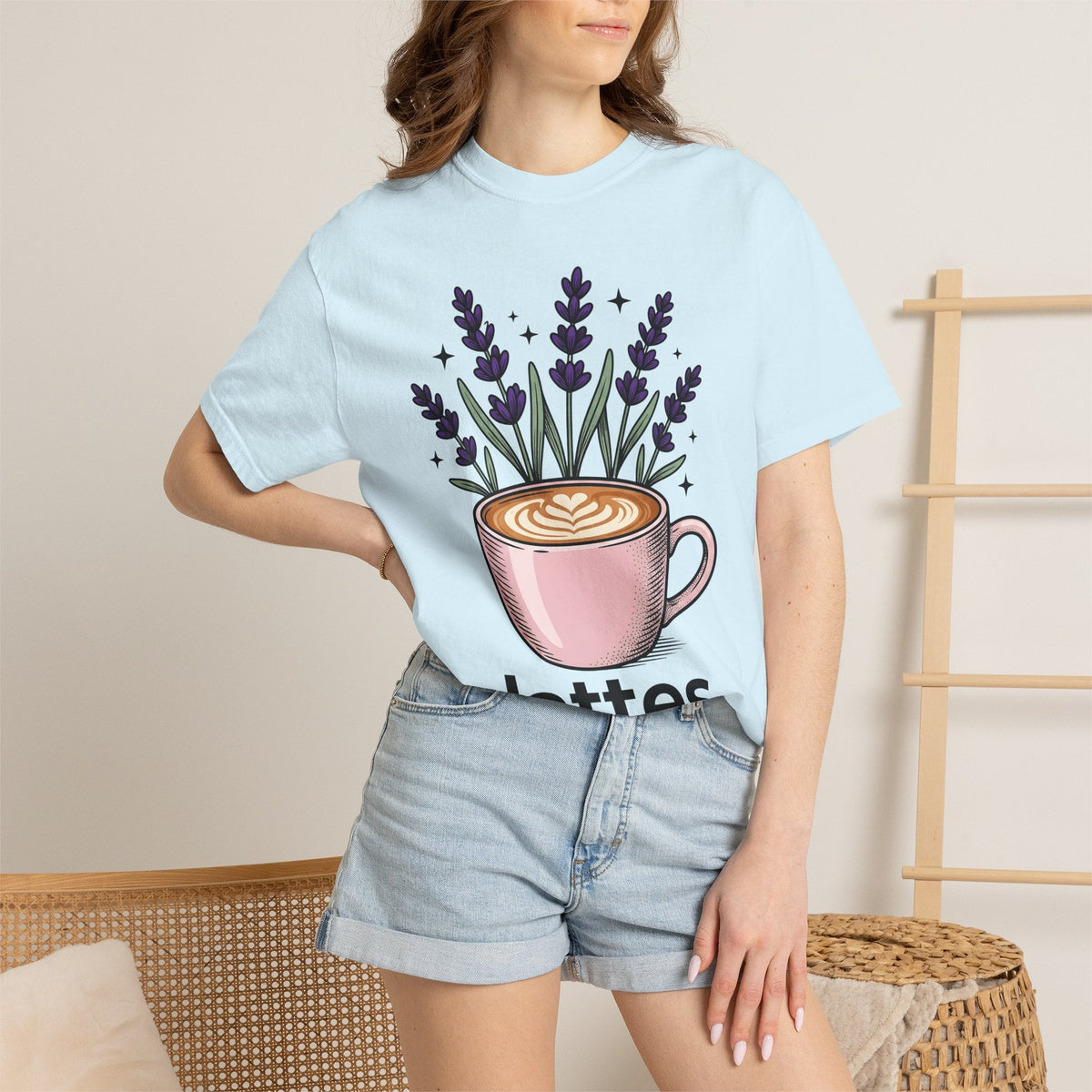 Espresso Cup Shirt Coffee Petals Unisex Gift Cartoon Tee Coffee Mug T-Shirt