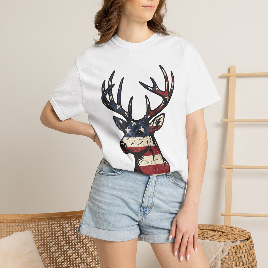 Deer Head Patriotic T-Shirt – American Outdoors Hunting product image 6