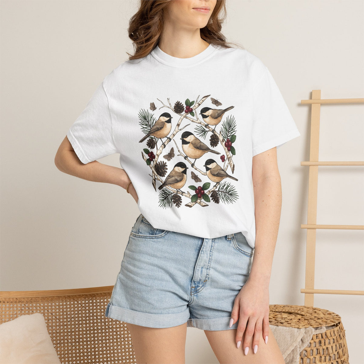 Chickadee Bird Shirt Animals & Flowers Outdoors Unisex Gift product image 6