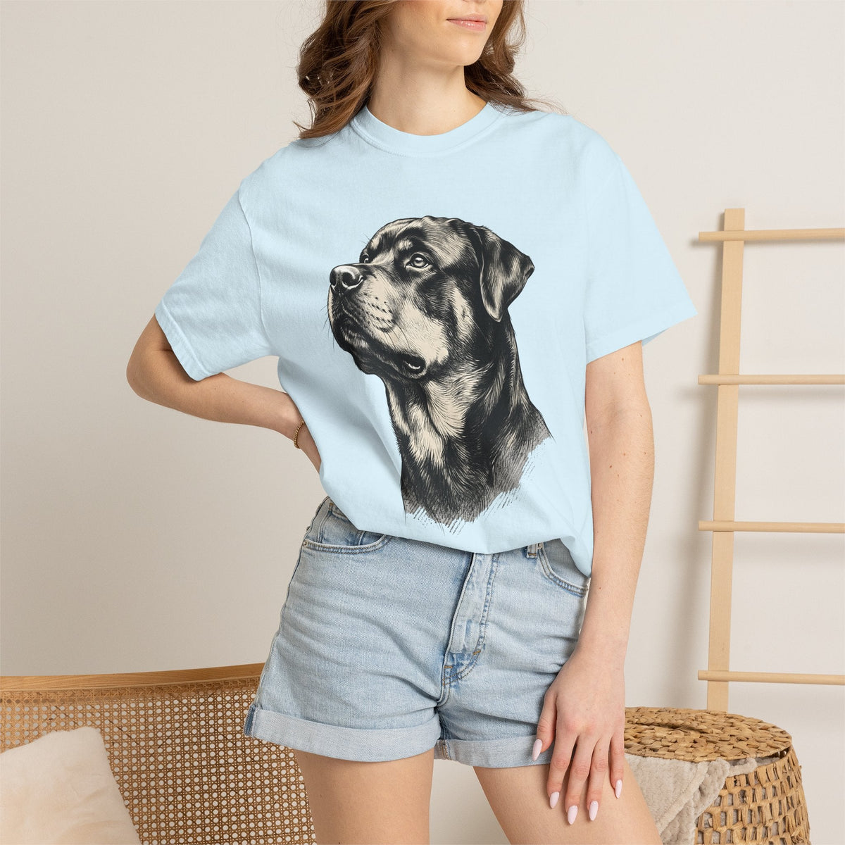 Rottweiler Portrait Shirt Dog Pets Unisex Gift Realistic product image 9