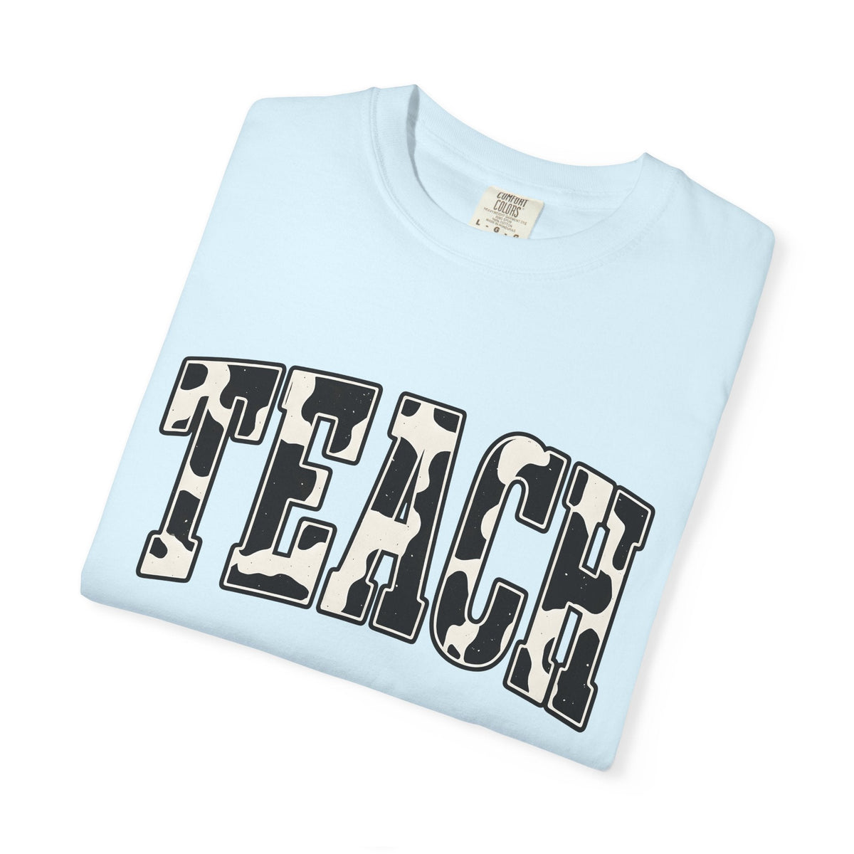 Cow Print Text Shirt Teacher Animal Unisex Gift Bold Tee product image 8