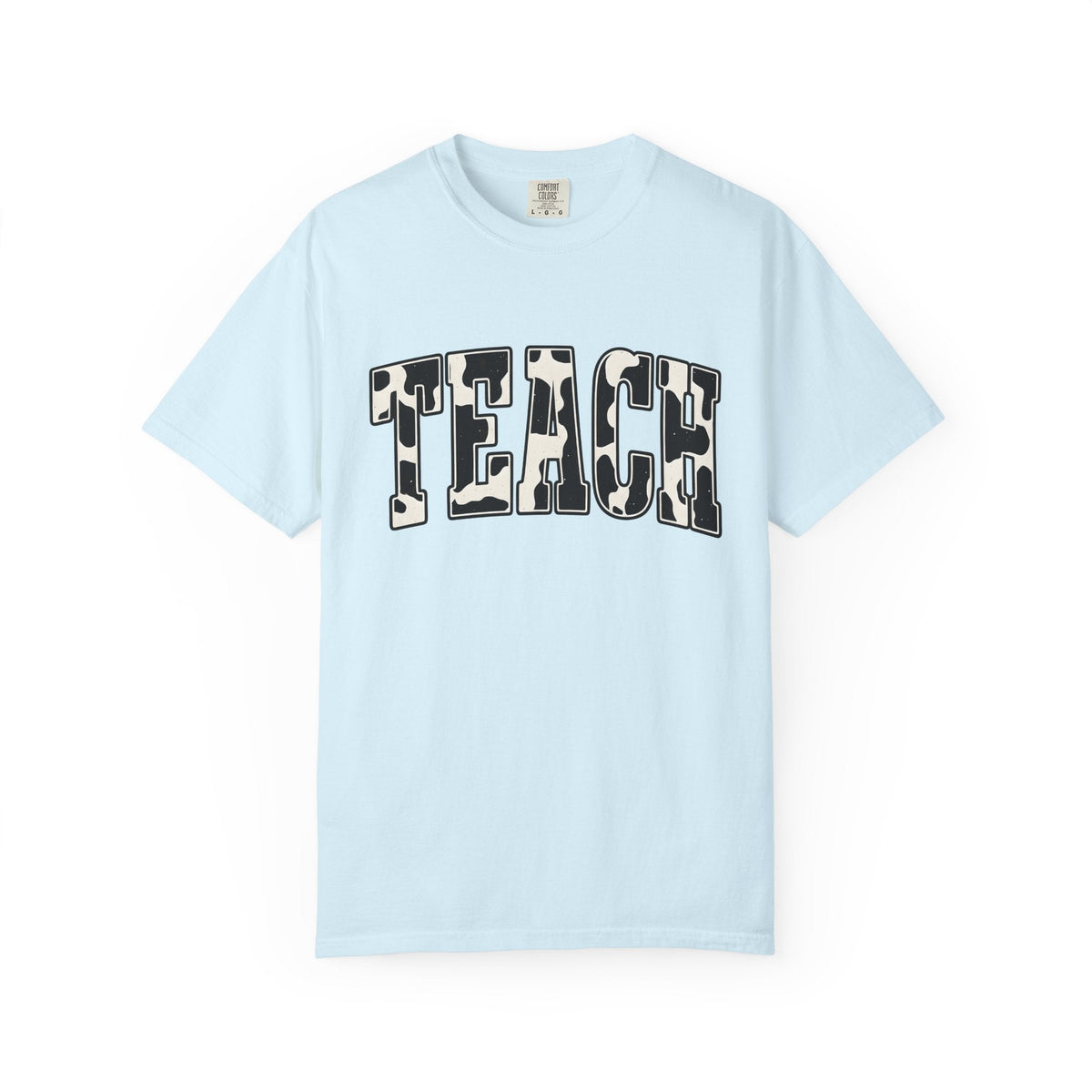 Cow Print Text Shirt Teacher Animal Unisex Gift Bold Tee product image 2