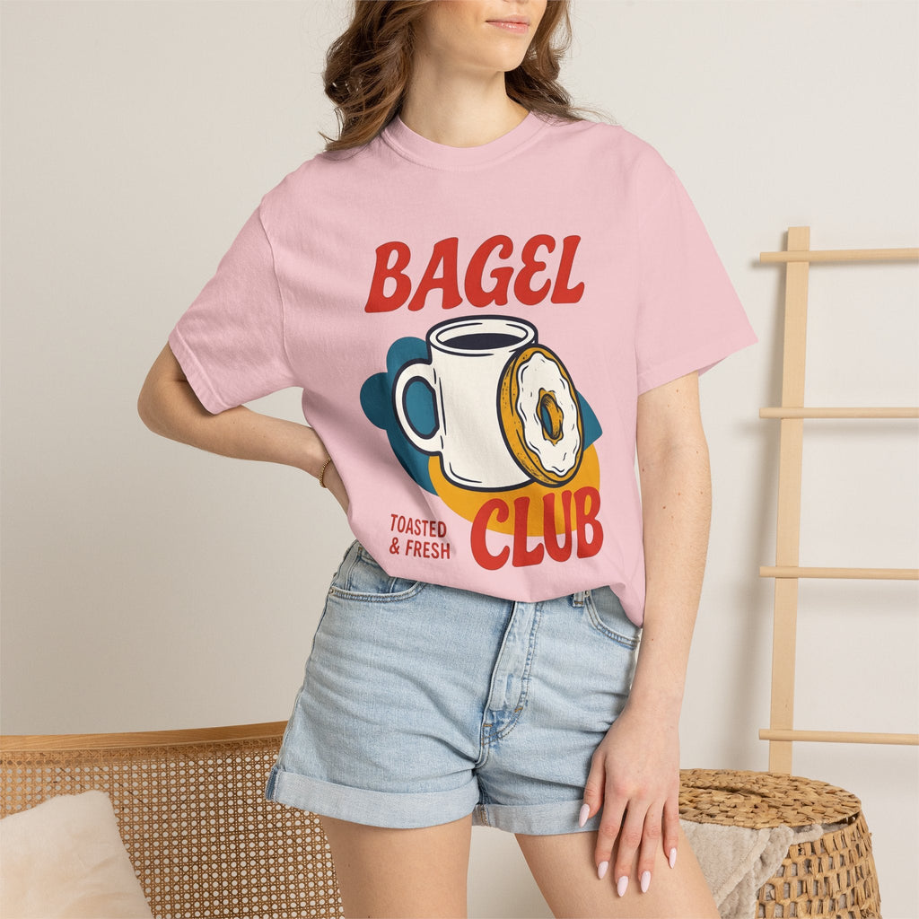 Espresso Mug Bagel Shirt Coffee Food Unisex Gift Hand Drawn Tee Bagel T-Shirt