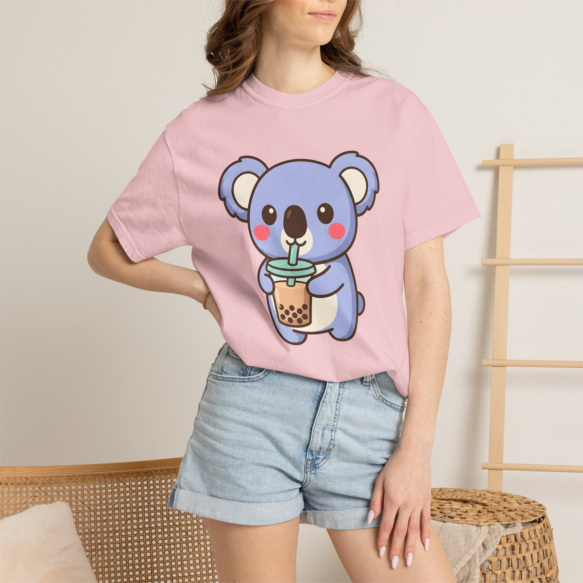 Koala Bubble Shirt Drinks Wildlife Unisex Gift Chibi Tee product image 12