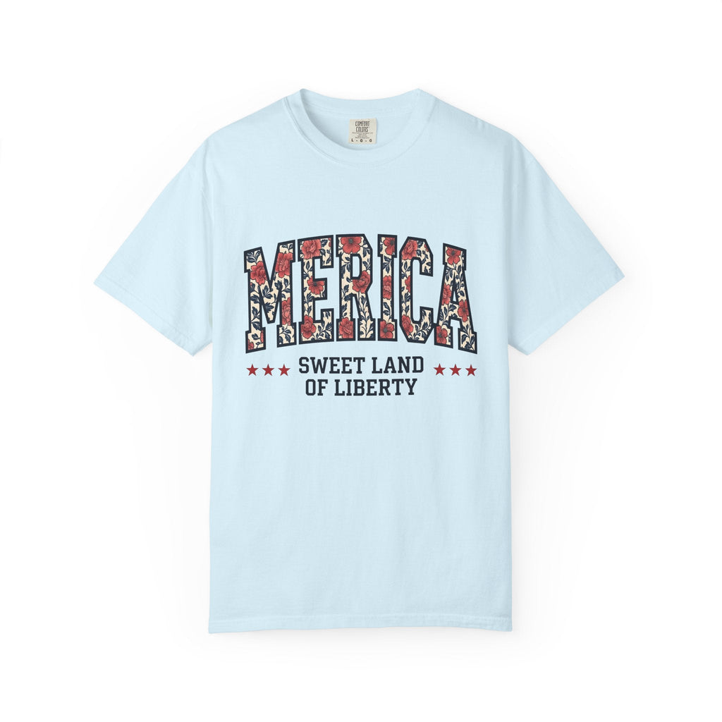 Floral Usa Text Shirt America Patriotic Unisex Gift Vintage product image 2