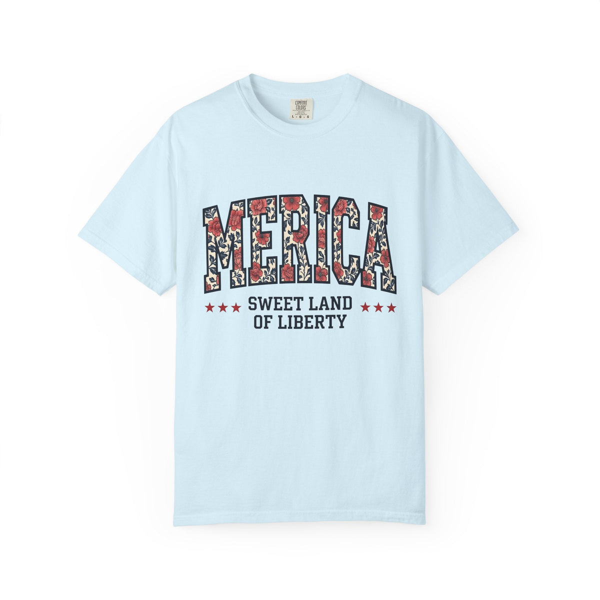 Floral Usa Text Shirt America Patriotic Unisex Gift Vintage product image 2