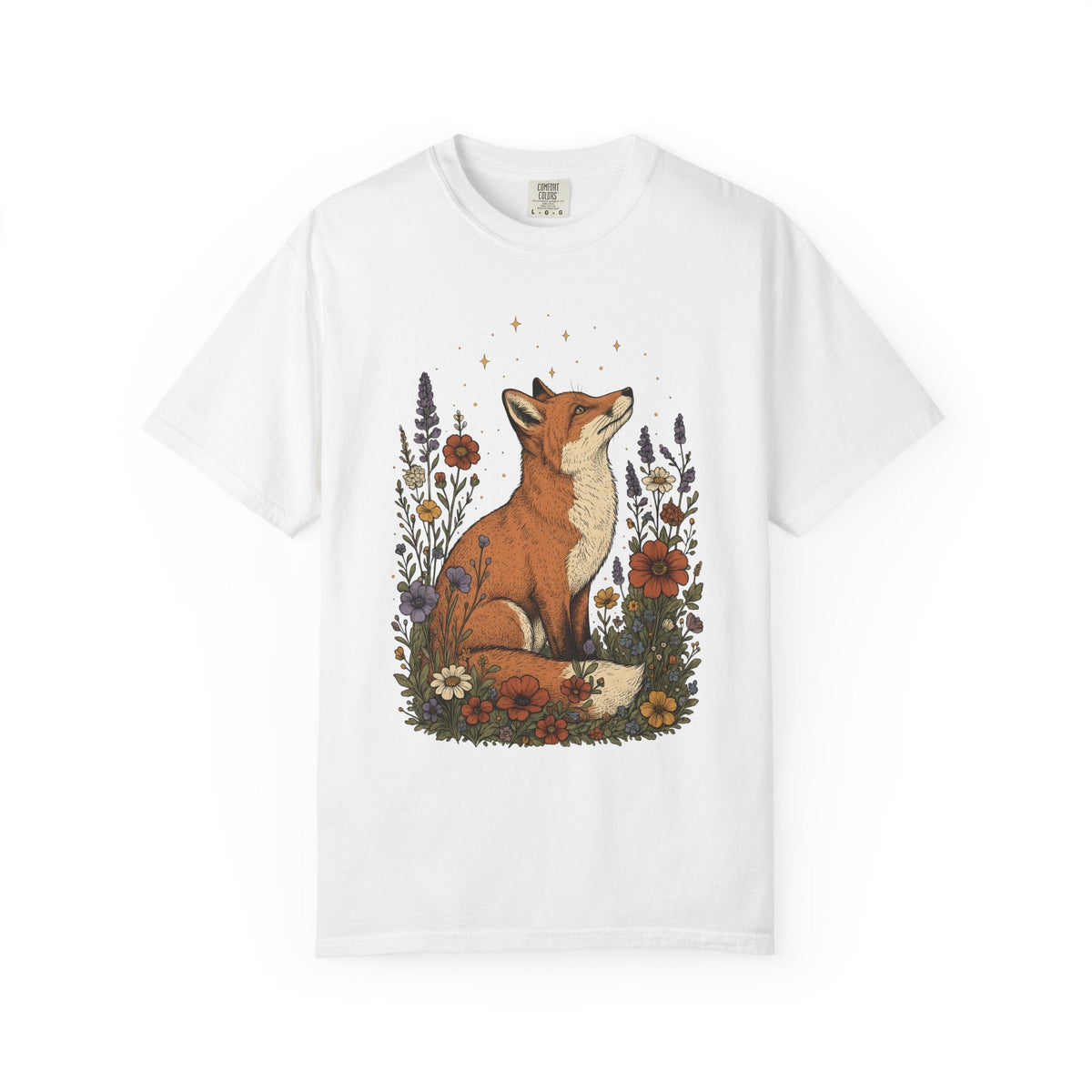 Fox Blossom Shirt Animals & Flowers Trees Unisex Gift Folk product image 1