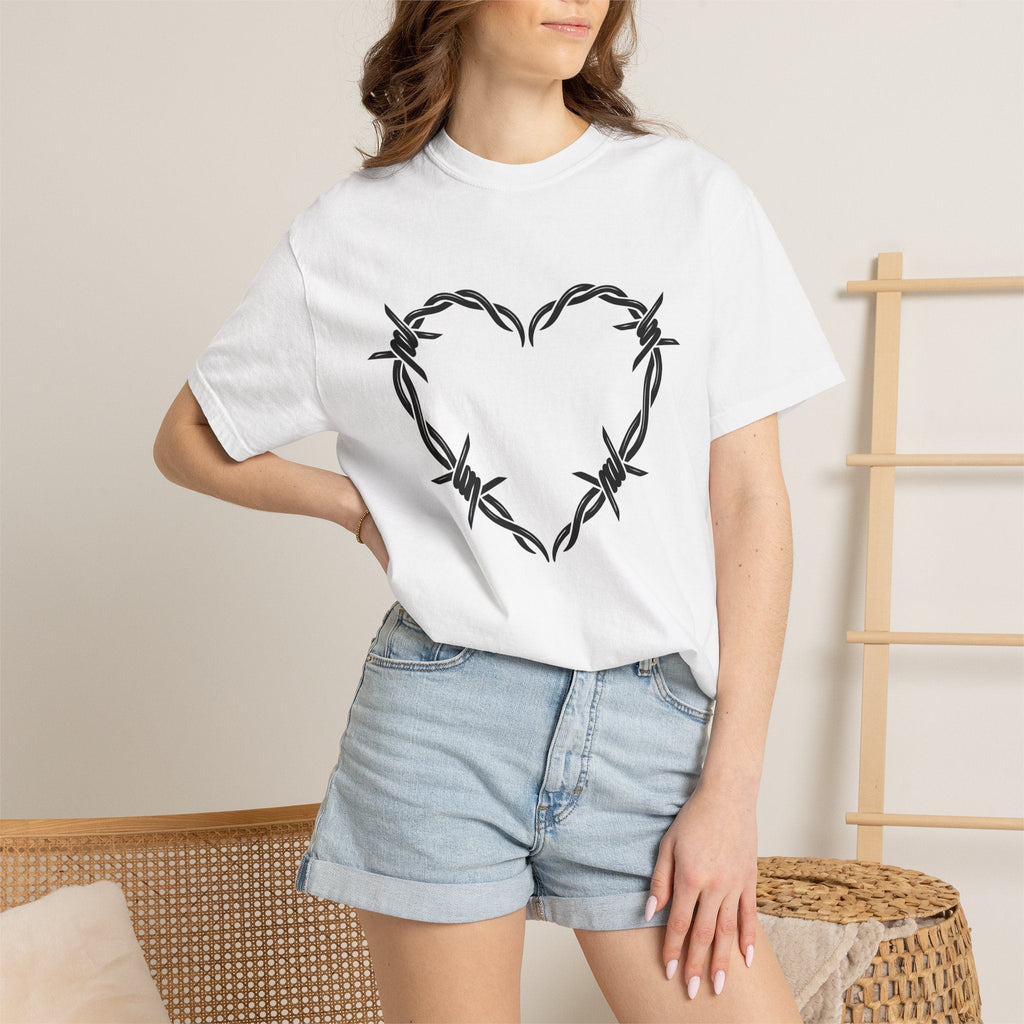 Spiked Wire Heart Shirt Cowgirl Cowboy Gift for Women Heavy product image 6