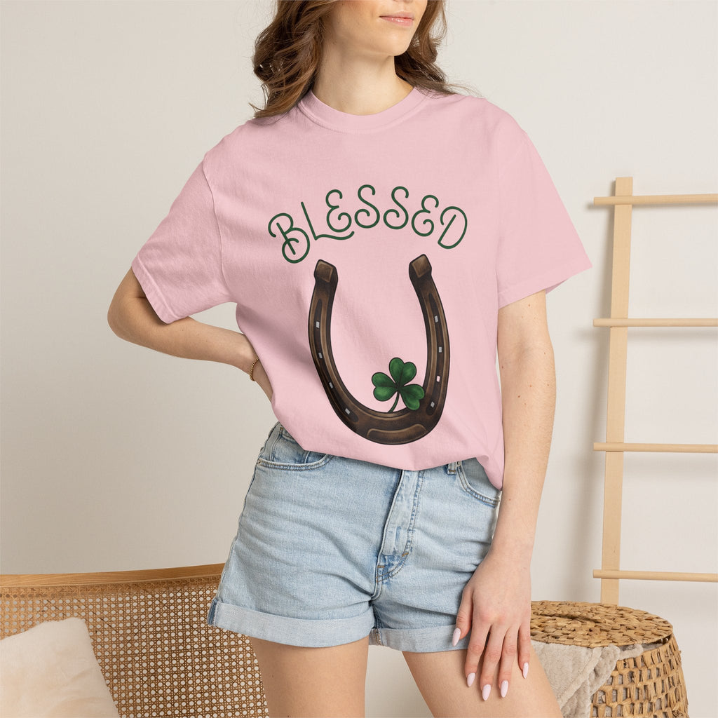 Shamrock Horseshoe Shirt St Patrick's Day Amulet Unisex product image 12
