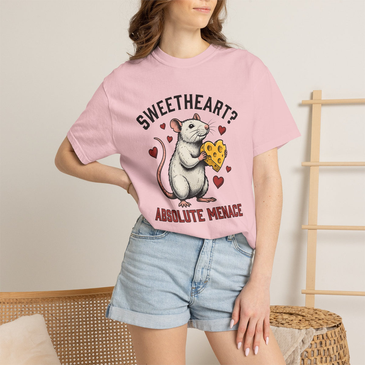 Rat Cheese Shirt Valentine's Day Animal Unisex Gift Vintage product image 12